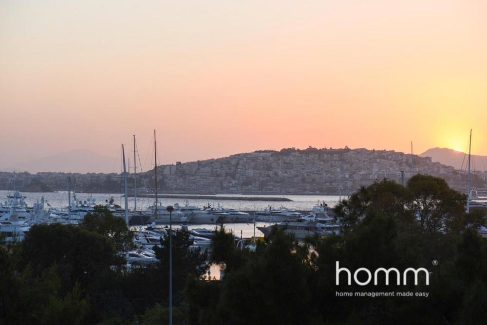 95M² Homm Spectacular Flisvos Marina Sea View Flat Apartment Athens Exterior photo